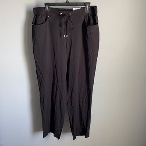 NWT! JM Collection Ladies Black Wide Leg Trousers